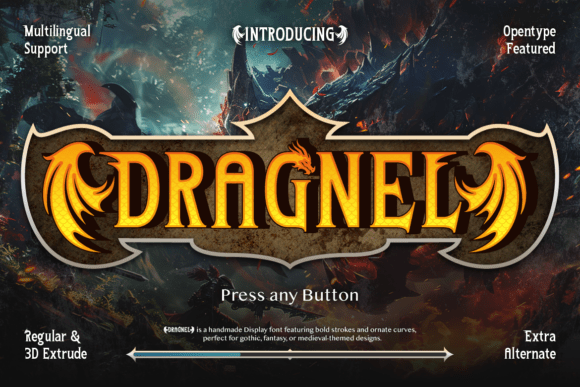 Dragnel: A Bold Display Font for Web Design and Brand Identity