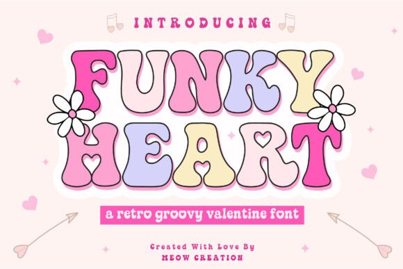 Funky Heart Font for Creative Crafting