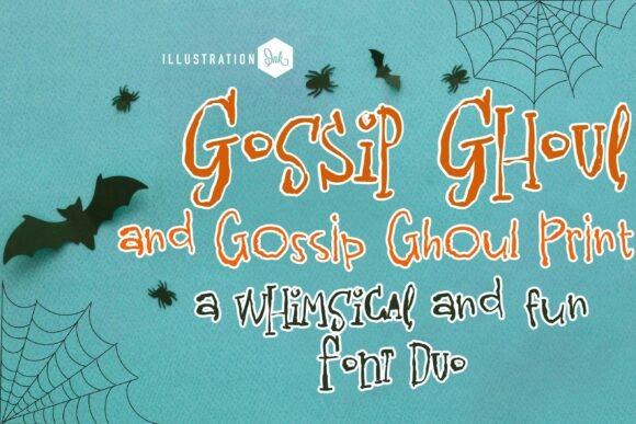 Gossip Ghoul Duo: A Playful Font for Spooky Campaigns