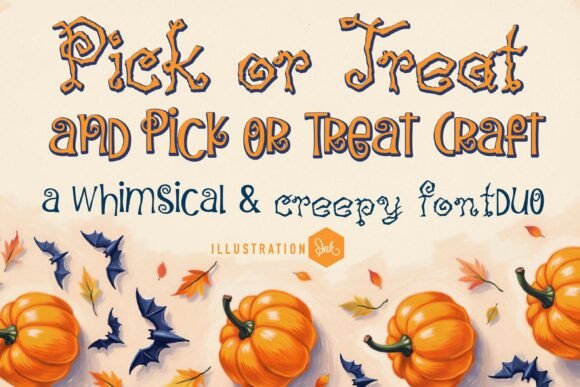 Pick or Treat Duo: A Font for Spooky Visual Impact