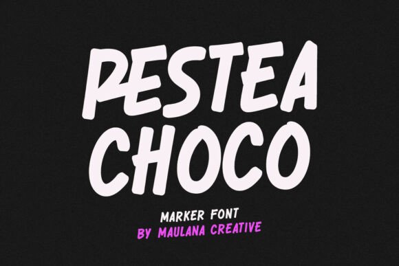 Restea Choco: A Bold Display Font for Crafters and Product Creators