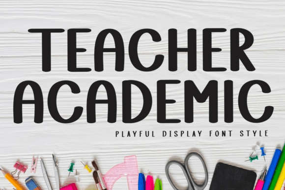 Teacher Academic: A Festive Font for Branding Magic