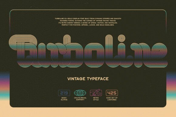 Turboline: A Bold Display Font for Dynamic Digital Design